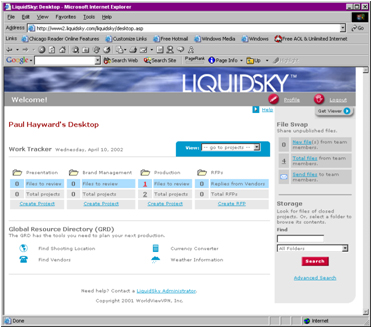 LiquidSky (content management system / user interface design)