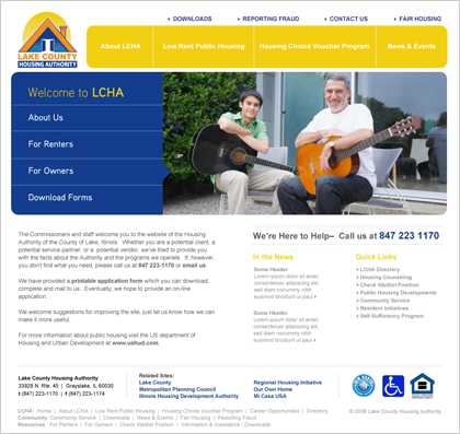 Lake County Housing Authority (multi-lingual content management system)