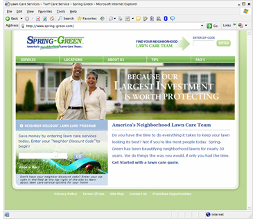 Spring-Green Lawn Care (ecommerce / content management system)